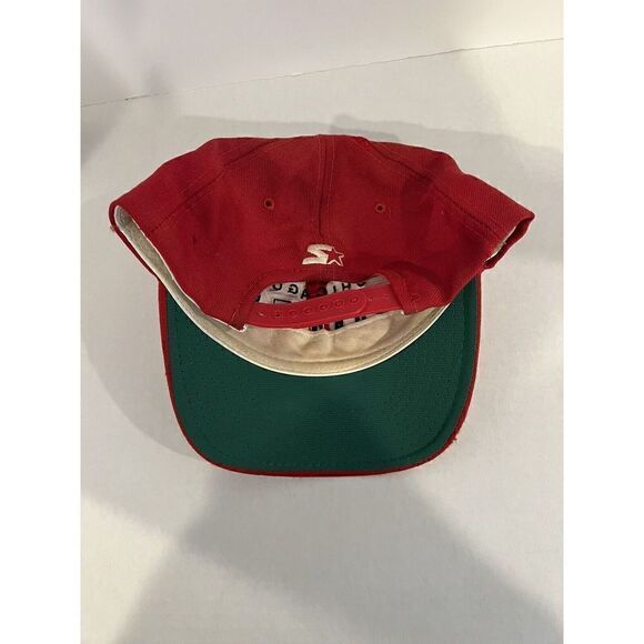Vintage CHICAGO BULLS Snapback Hat Red STARTER Wool Official Licensed NBA - Picture 2 of 5